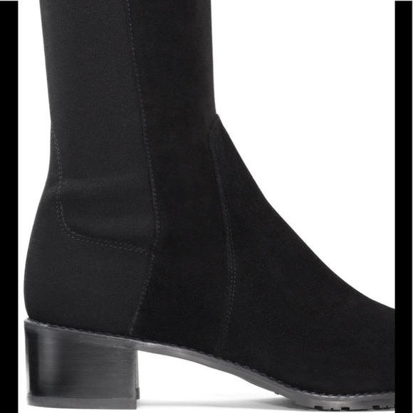 Stuart Weitzman Black suede womenβs Reserve over the knee boot 8 Wide wβ¦ - Picture 7 of 15